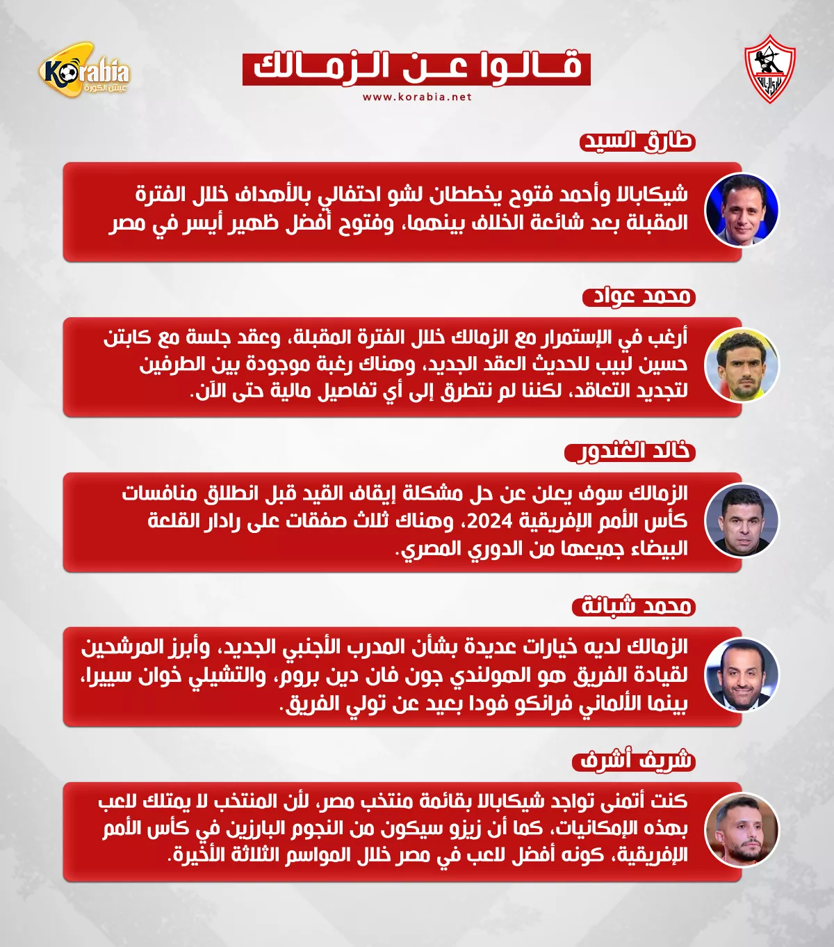 قالوا عن الزمالك| احتفال فتوح وشيكابالا وتجديد عقد عواد وحل القيد