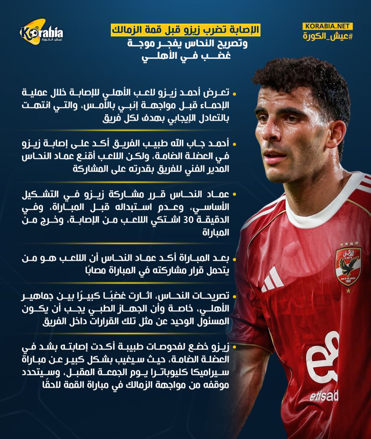 الإصابة تضرب زيزو قبل قمة الزمالك .. وتصريح النحاس يفجر موجة غضب في الأهلي