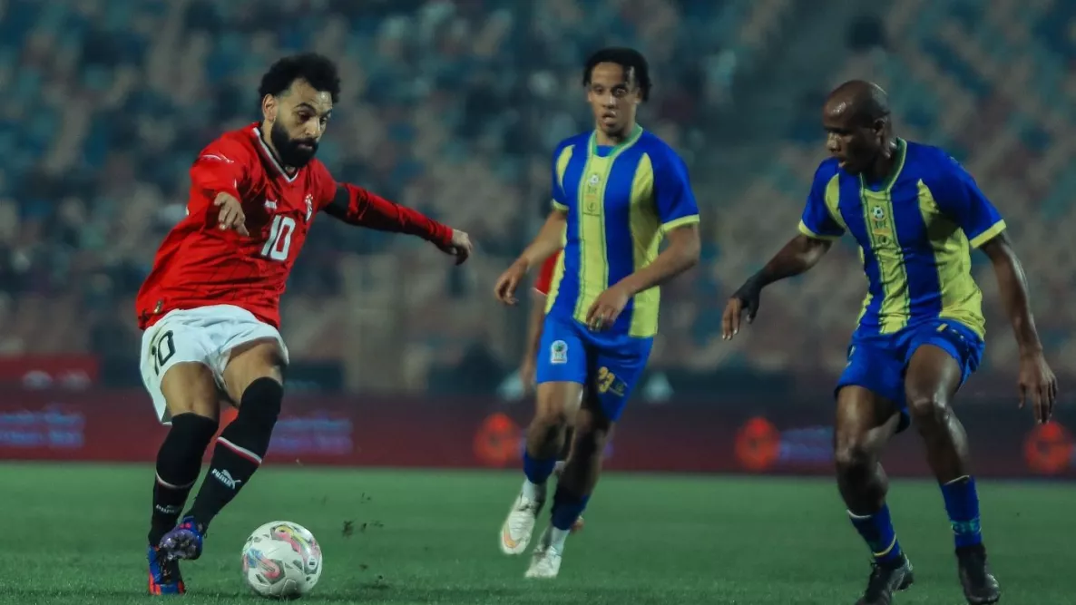 منتخب مصر وتنزانيا محمد صلاح