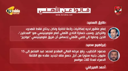 قالوا عن الأهلي| عرض مالي جديد لتجديد عبد المنعم وأزمة لكهربا