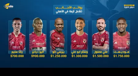 إنفوجراف| رواتب لاعبي الأهلي المحترفين بالأرقام
