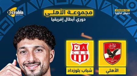 الأهلي مع شباب بلوزداد واستاد مالي وأورلاندو بدوري أبطال إفريقيا