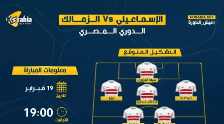 الزمالك ضد الإسماعيلي| موعد المباراة والتشكيل المتوقع