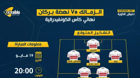 الزمالك ونهضة بركان| التشكيل المتوقع وموعد المباراة