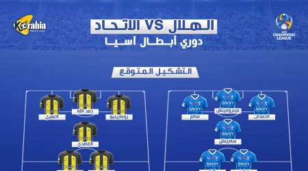 الهلال والاتحاد.. موعد المباراة والتشكيل المتوقع بدوري أبطال آسيا