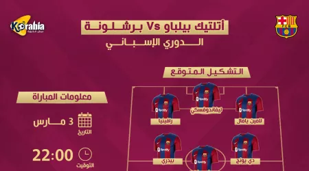 برشلونة ضد أتلتيك بلباو| الموعد والتشكيل المتوقع..القنوات الناقلة