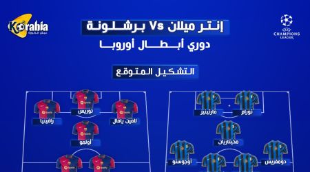 إنتر ميلان ضد برشلونة | التشكيل المتوقع وموعد المباراة