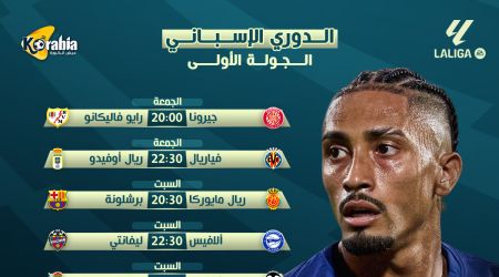 تعرف على مواعيد الجولة الأولي من الدوري الإسباني