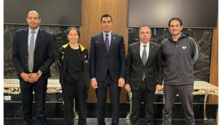 وزير الشباب والرياضة يستقبل هنا جودة