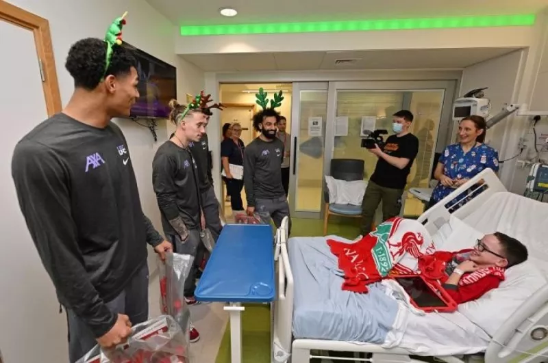 صلاح ولاعبو ليفربول صلاح ولاعبو ليفربول